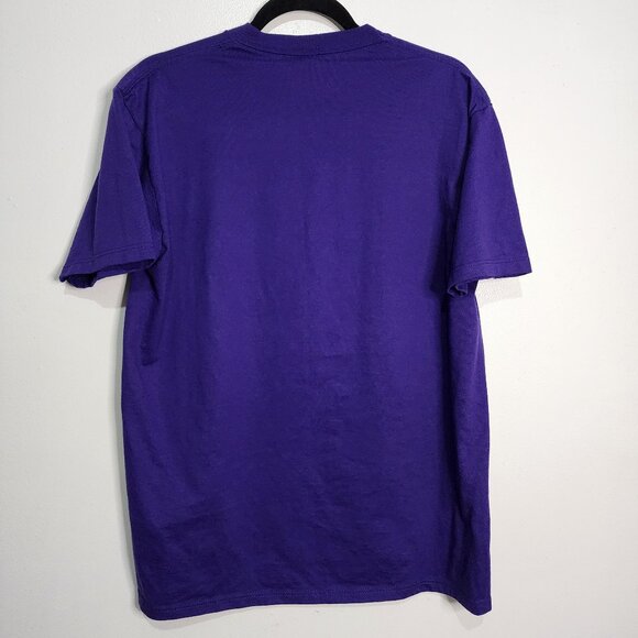 Vtg 90s Jerzees USA Air Waves Womens Large Royal Purple Hummingbird Gold T-shirt - Picture 3 of 9